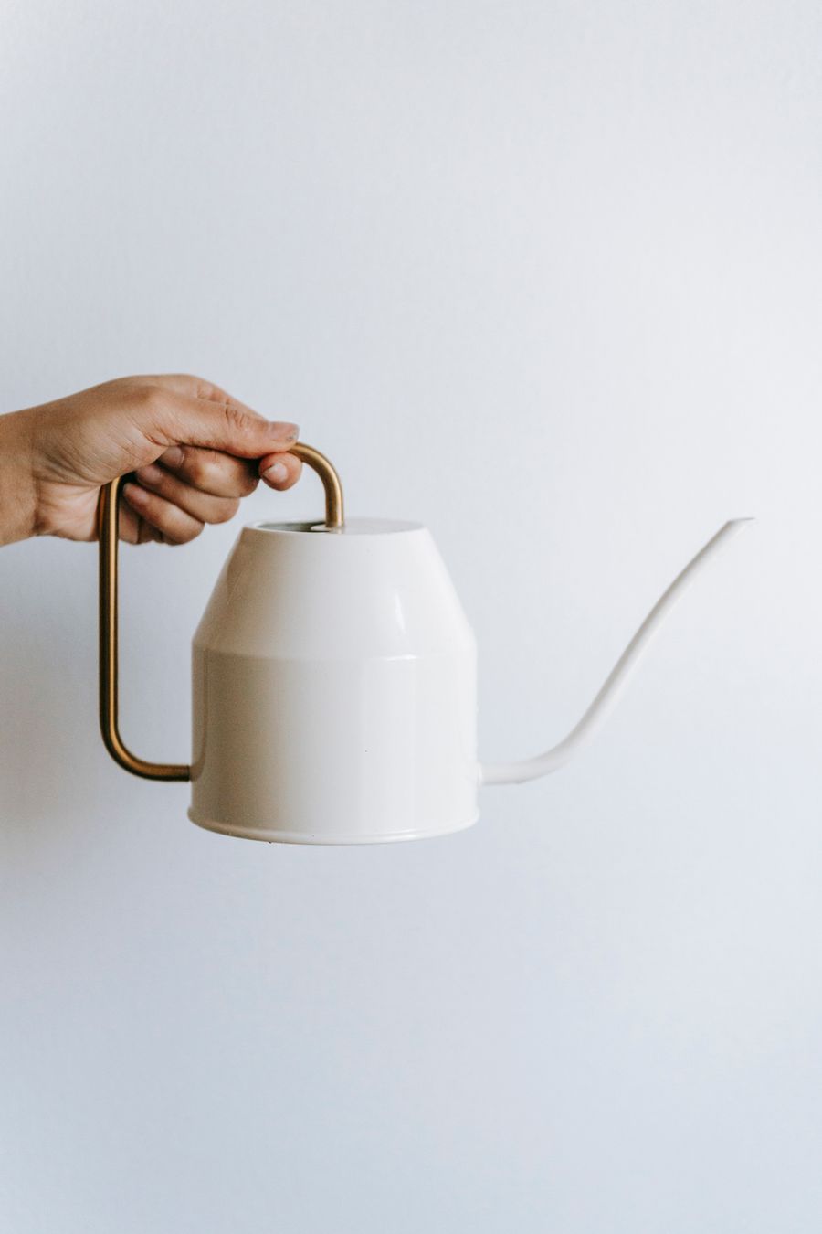 White watering can