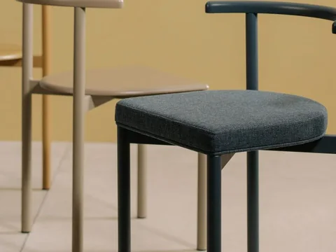 Modern chairs in soft neutral colors