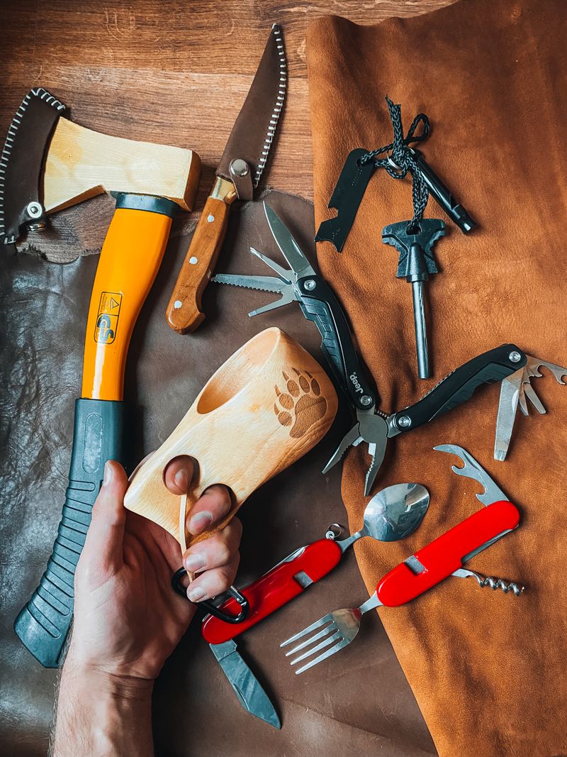 Camping cutlery and hiking accessories