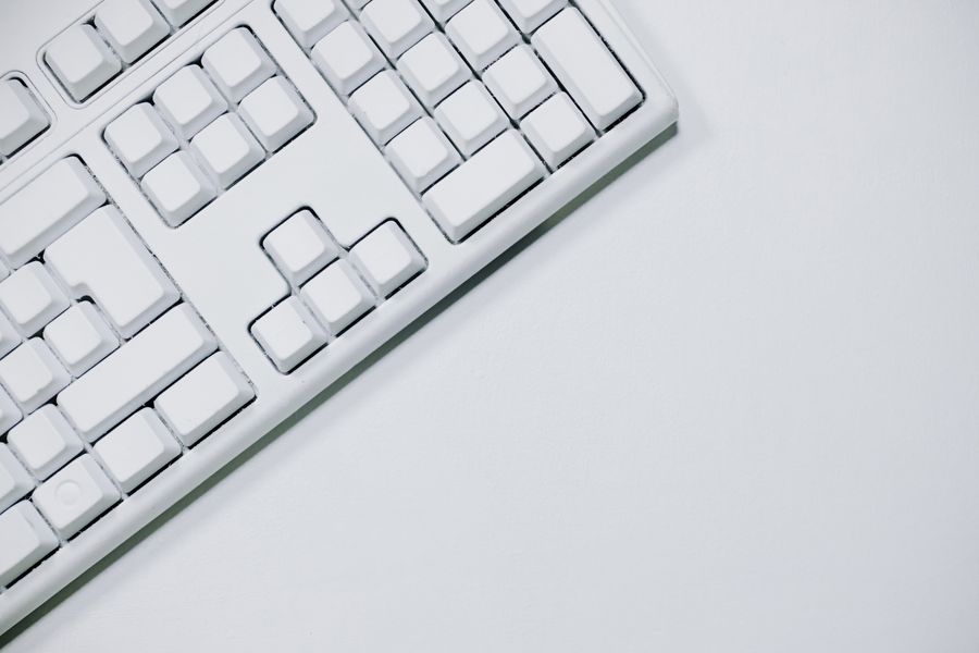 White computer keyboard