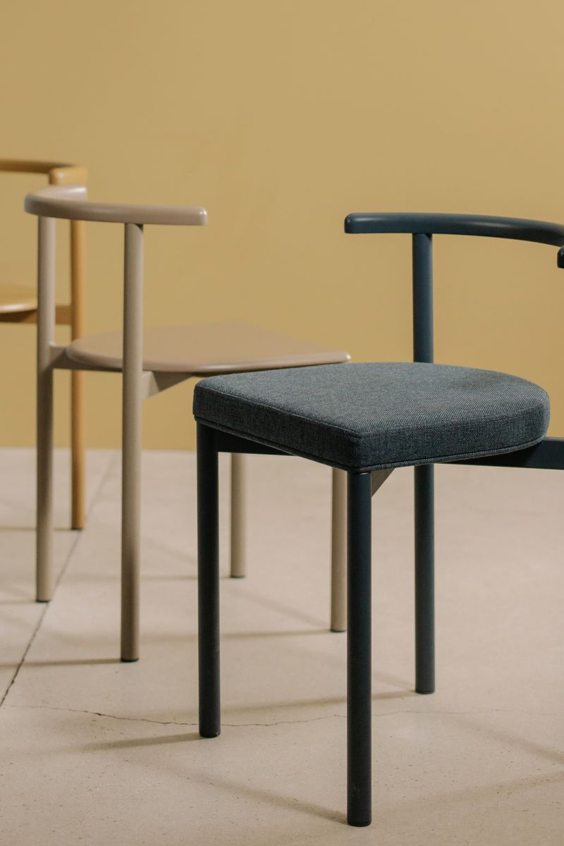 Modern chairs in soft neutral colors